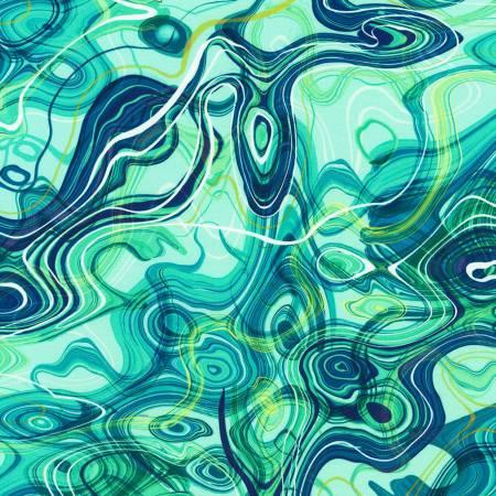 Artful Blooms- Abstract Seafoam