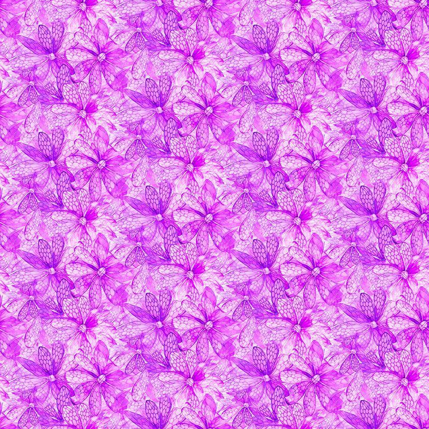 Dragonfly Illusion- Floral Texture Purple