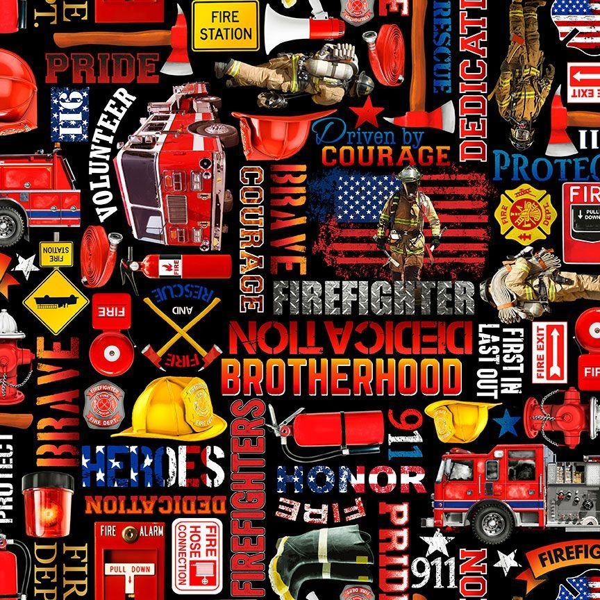 Firefighter Equipment and text