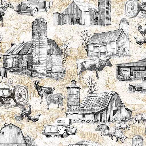 Fresh & Local- On The Farm Toile