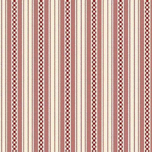 Garnets & Gingham- Stripe Cream