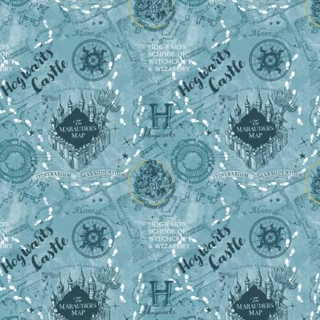 Harry Potter Stamps- Marauder's Map Blue