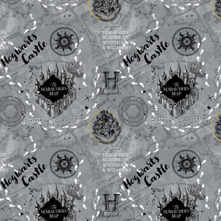 Harry Potter Stamps- Marauder's Map Grey