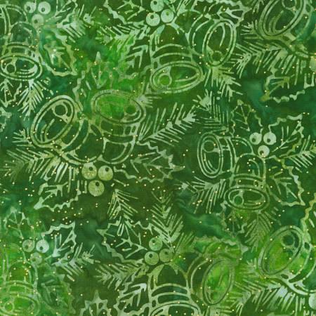 Joyful Holiday- Bells Green Batik