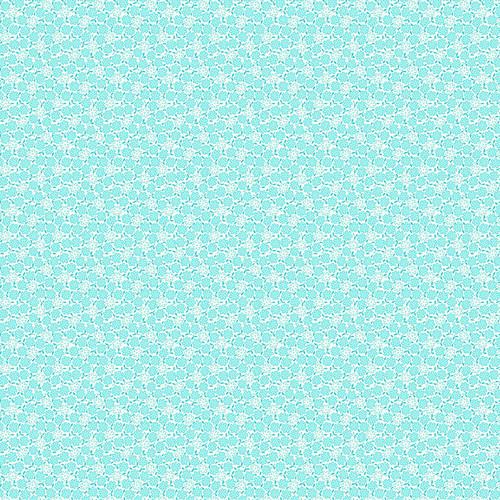 Nana Mae 7- Small Flowers Aqua