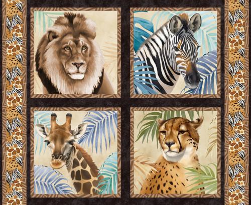 Safari Sights- Pillow Block Panel