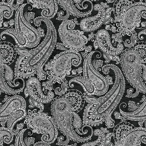 Scarlet Days & Nights- Paisleys Black/Grey