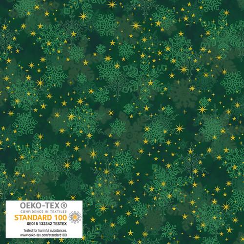 Star Glitter- Stars and Snowflakes Green