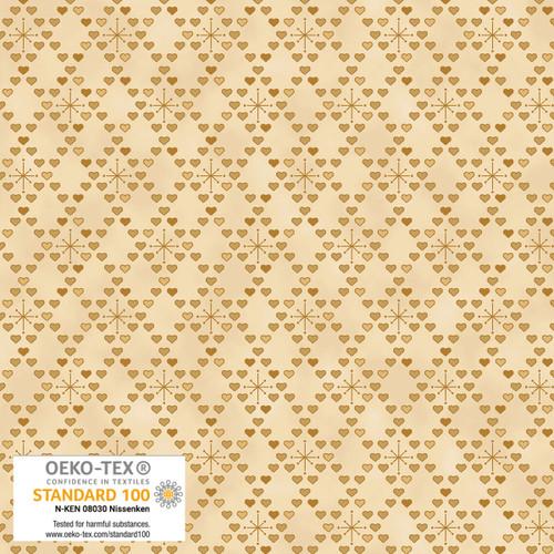 We Love Christmas- Diamond Hearts Beige Gold