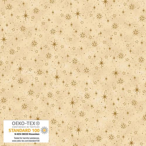 We Love Christmas- Sprinkled Stars Beige Gold