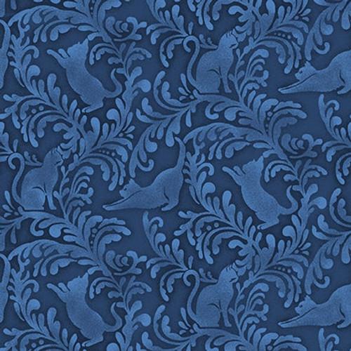 Whiskers Among Petals - Damask Blue